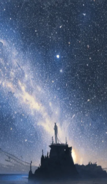 [LINE着せ替え] 銀河の冬空 #MM015。の画像1