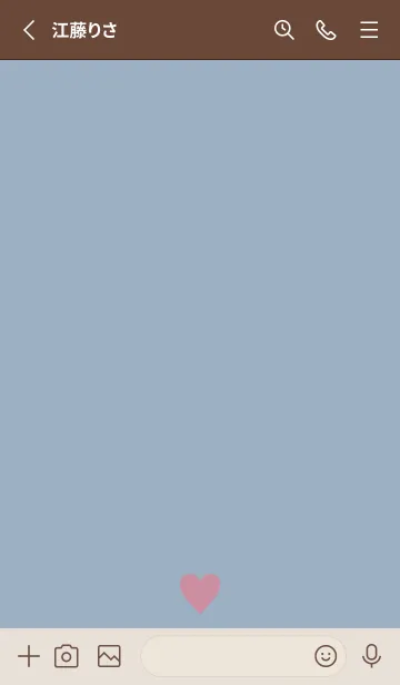 [LINE着せ替え] Simple Heart Blue - NATURAL 39の画像2