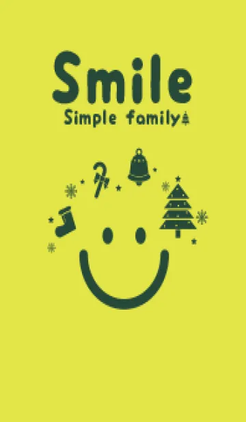 [LINE着せ替え] スマイル＆Xmasツリー Chart Trees Yellowの画像1
