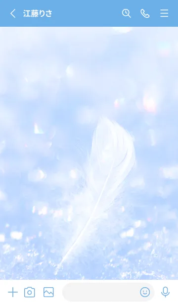 [LINE着せ替え] Real Snow Bokeh #Swan Feather 5-1の画像2