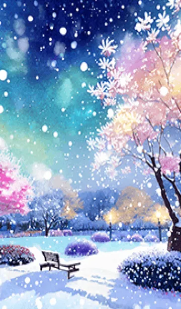 [LINE着せ替え] 優美な冬の風景の着せかえ(Winter-1123)の画像1