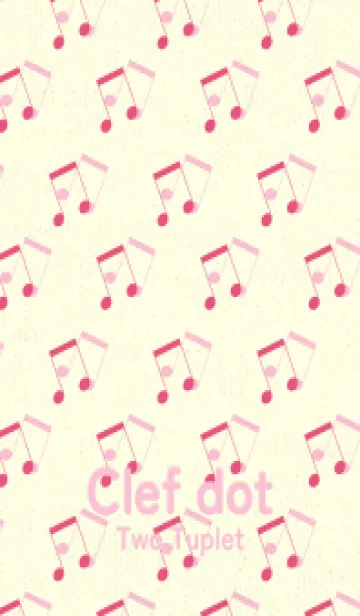 [LINE着せ替え] 2連符柄  カーネーションピンクの画像1