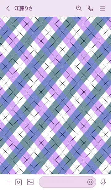 [LINE着せ替え] アーガイル チェック 37の画像2