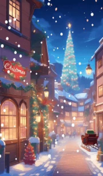 [LINE着せ替え] クリスマスストリートの画像1