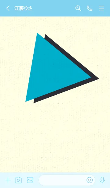 [LINE着せ替え] 三角型の着せかえ ターコイズブルーの画像2