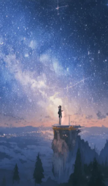 [LINE着せ替え] 銀河の冬空 #MM214。の画像1