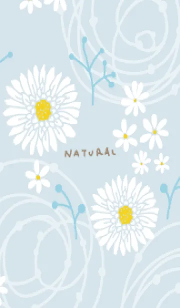 [LINE着せ替え] 白い花 くすみ28の画像1