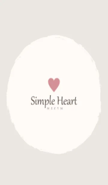 [LINE着せ替え] Simple Heart Dusky Beige - NATURAL 39の画像1
