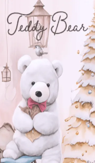 [LINE着せ替え] purple♡ナチュラルなクマ12_1の画像1