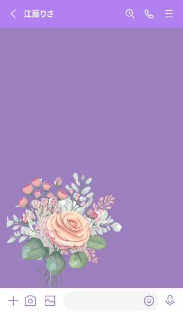 [LINE着せ替え] purple 薔薇のブーケの画像2