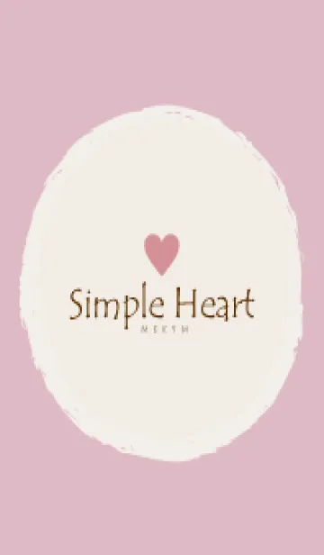 [LINE着せ替え] Simple Heart Dusky Pink - NATURAL 39の画像1