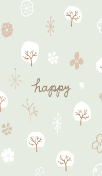 [LINE着せ替え] ほんわか冬 木12の画像1