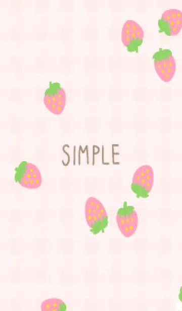 [LINE着せ替え] 苺 チェック ランダムの画像1