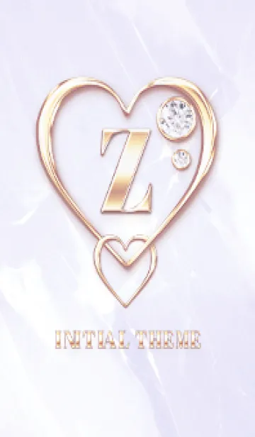 [LINE着せ替え] 【 Z 】 Heart Charm & Initial - Purple 1の画像1