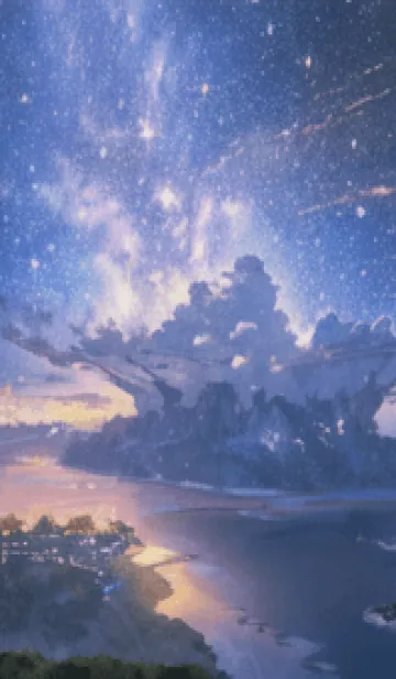 [LINE着せ替え] 銀河の冬空 #MN017。の画像1