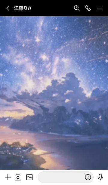 [LINE着せ替え] 銀河の冬空 #MN017。の画像2