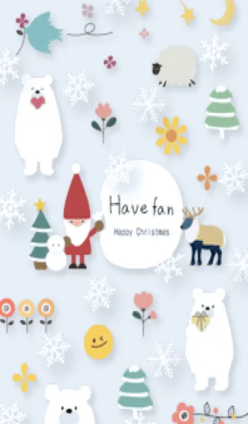 [LINE着せ替え] blue☆ハッピークリスマス15_1の画像1