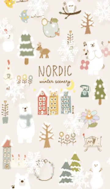 [LINE着せ替え] beige♡雪が舞う北欧05_1の画像1