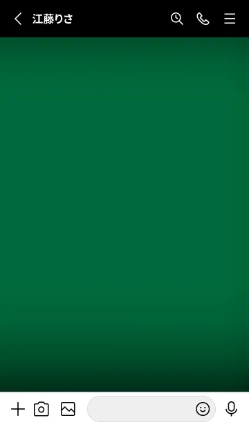 [LINE着せ替え] Black & Cadmium Green Theme V5 (JP)の画像2