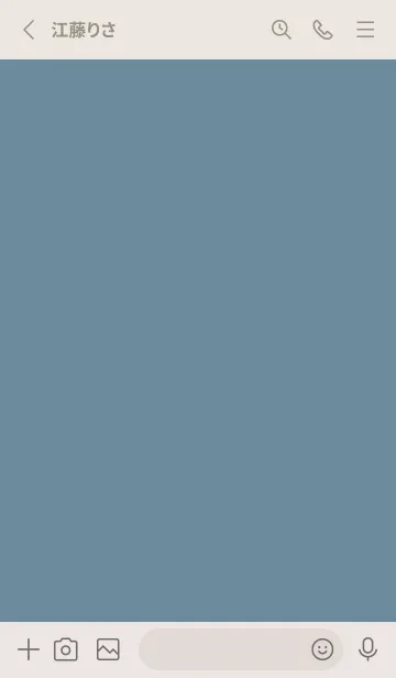 [LINE着せ替え] 大人可愛いくすみブルー。の画像2