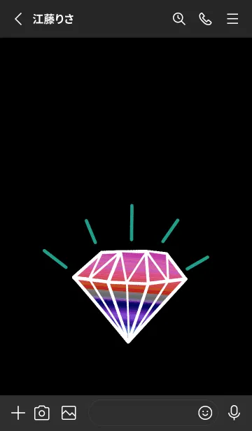 [LINE着せ替え] グラデーション ダイヤモンド .133の画像2