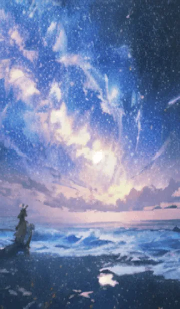 [LINE着せ替え] 銀河の冬空 #MN09。の画像1