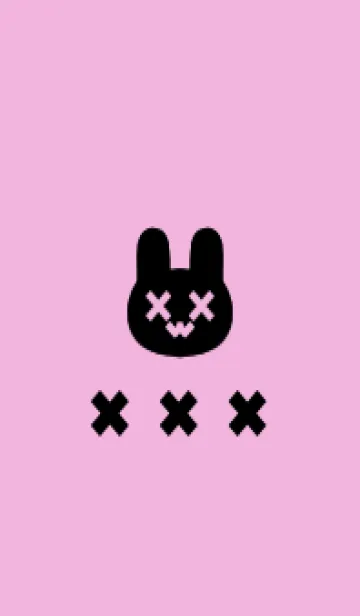 [LINE着せ替え] 地雷うさぎ(black3-10)の画像1