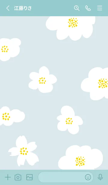 [LINE着せ替え] くすみカラー 北欧風 花7の画像2