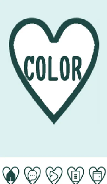 [LINE着せ替え] green color F100の画像1