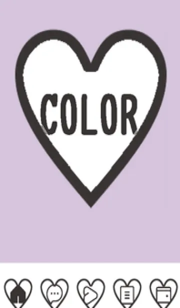 [LINE着せ替え] purple color F50の画像1