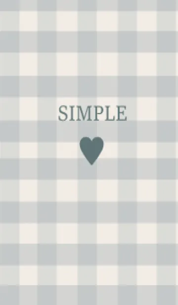 [LINE着せ替え] SIMPLE HEART =check dustyblue=の画像1