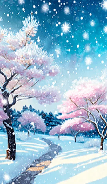 [LINE着せ替え] 優美な冬の風景の着せかえ(Winter-1152)の画像1