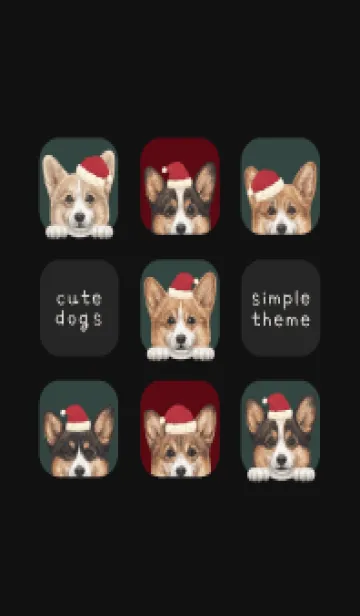 [LINE着せ替え] DOGS - コーギー01 - クリスマスの画像1