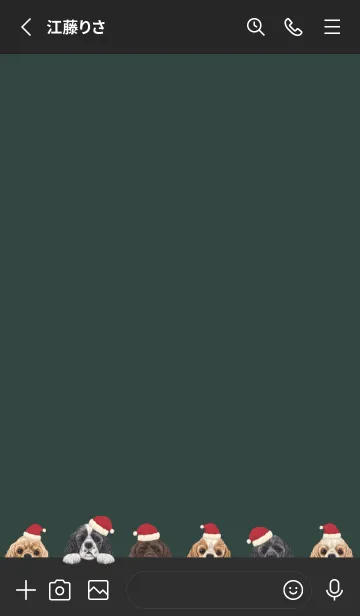 [LINE着せ替え] DOGS - コッカー - クリスマスの画像2