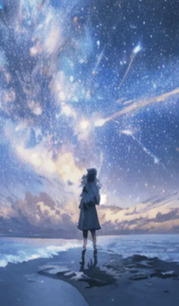 [LINE着せ替え] 銀河の冬空 #MO04。の画像1