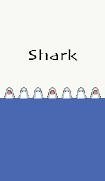 [LINE着せ替え] 青 : かわいいサメの着せ替えの画像1