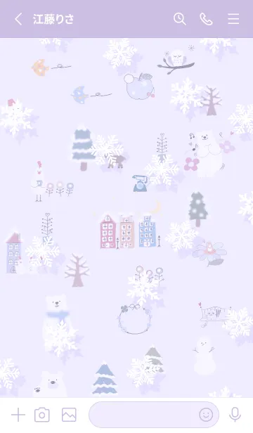 [LINE着せ替え] purple♡雪が舞う北欧12_1の画像2