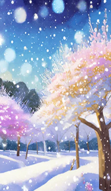 [LINE着せ替え] 優美な冬の風景の着せかえ(Winter-1166)の画像1