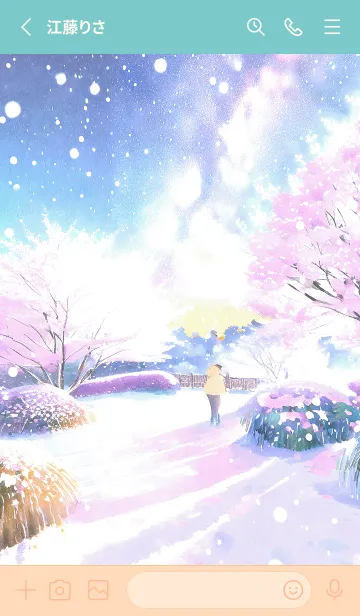 [LINE着せ替え] 優美な冬の風景の着せかえ(Winter-1168)の画像2