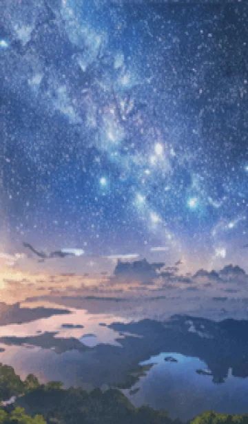 [LINE着せ替え] 銀河の冬空 #MN025。の画像1