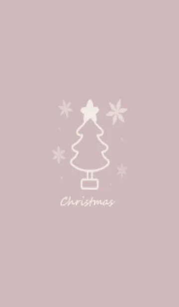 [LINE着せ替え] シンプル  クリスマス -くすみピンク-の画像1
