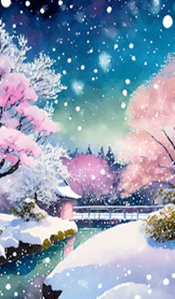 [LINE着せ替え] 優美な冬の風景の着せかえ(Winter-1176)の画像1