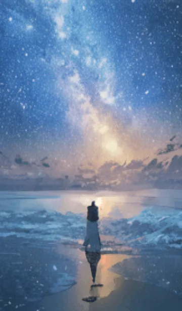 [LINE着せ替え] 銀河の冬空 #MO18。の画像1