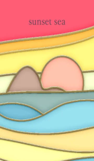 [LINE着せ替え] Enamel Pin sunset sea 74の画像1