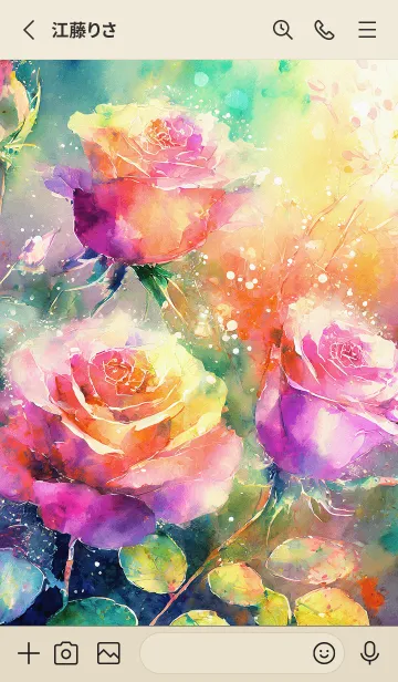 [LINE着せ替え] 薔薇(バラ)の花の着せかえ(R1225)の画像2