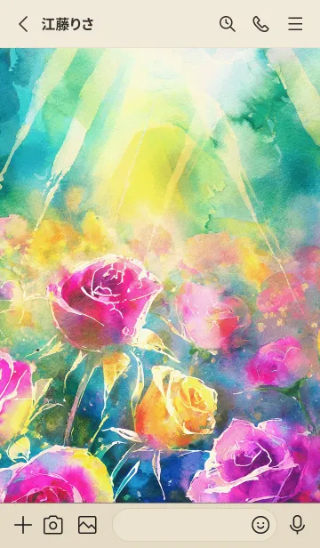 [LINE着せ替え] 薔薇(バラ)の花の着せかえ(R1232)の画像2