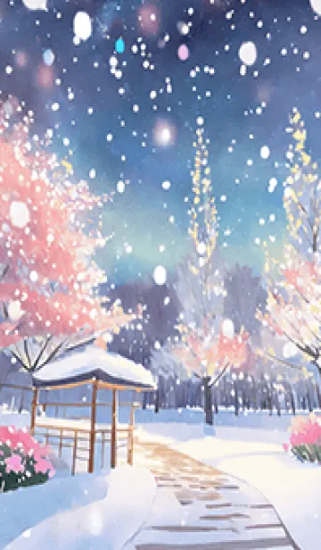 [LINE着せ替え] 優美な冬の風景の着せかえ(Winter-1196)の画像1