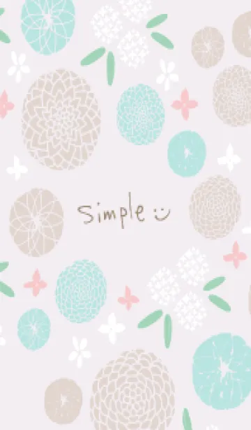 [LINE着せ替え] まんまる花 かわいい23の画像1