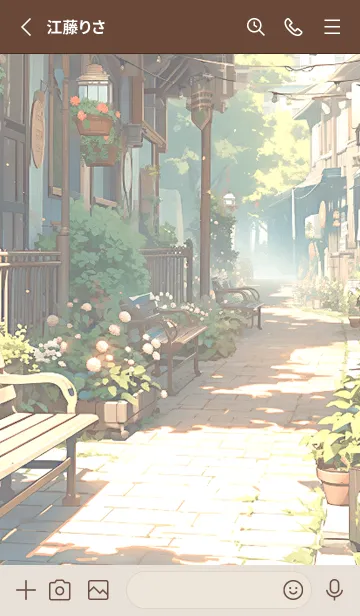 [LINE着せ替え] 花の路地の画像2
