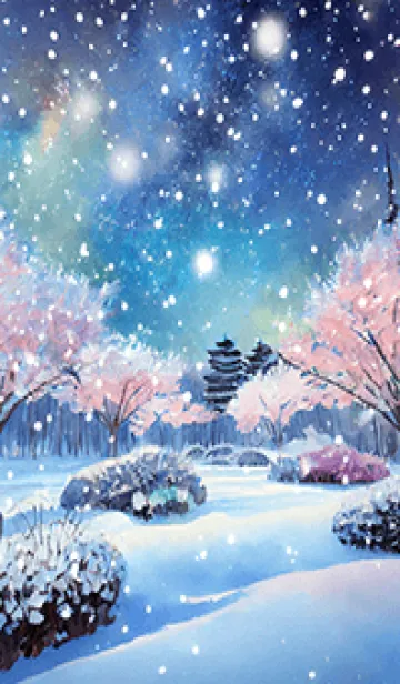 [LINE着せ替え] 優美な冬の風景の着せかえ(Winter-1202)の画像1